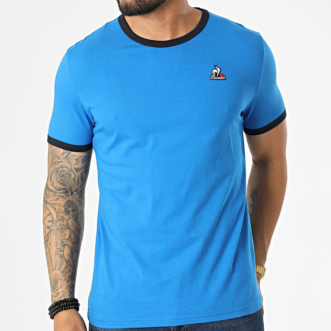 Coupon 🔥 Tee 👕 Shirt Ringer 2220668 Bleu Roi de Le Coq Sportif 🎁 5 Coupon 🔥 Tee 👕 Shirt Ringer 2220668 Bleu Roi de Le Coq Sportif 🎁 – Image 3