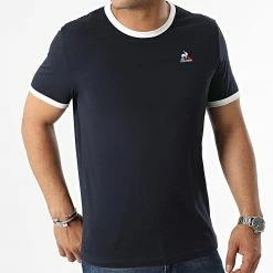 Meilleure vente 👍 Tee 👚 Shirt Bat SS N3 2220669 Bleu Marine de Le Coq Sportif 😀