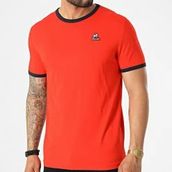 Vente flash 👏 Tee 👚 Shirt Ringer 2220670 Orange de Le Coq Sportif ✨
