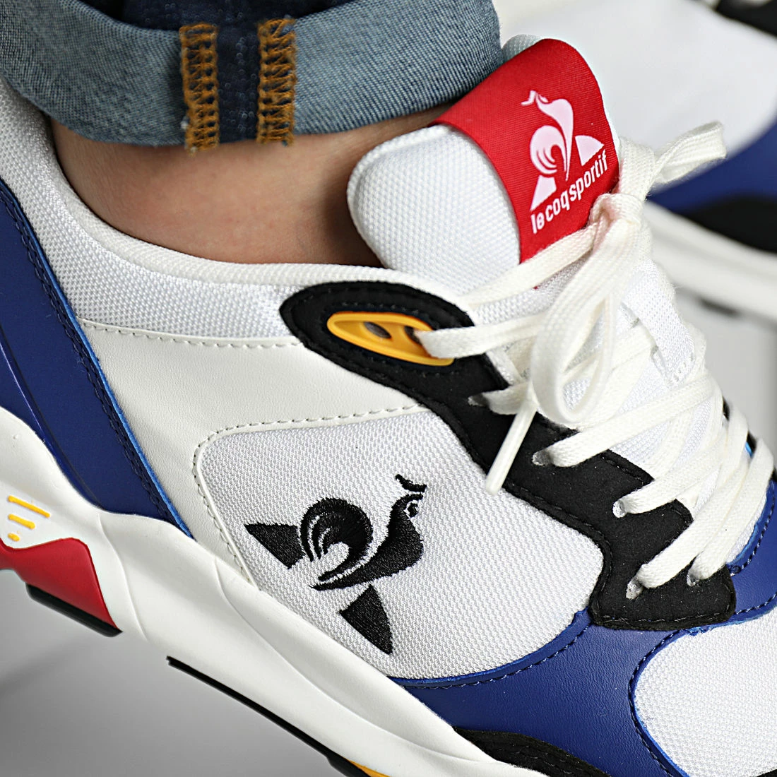 Nouveau 🎁 Baskets LCS R500 Sport 2220204 Optical White Scarlet de Le Coq Sportif 🔔 4 Nouveau 🎁 Baskets LCS R500 Sport 2220204 Optical White Scarlet de Le Coq Sportif 🔔 – Image 2