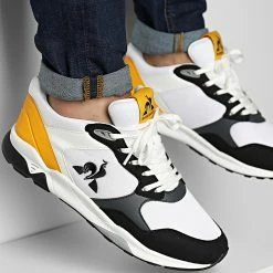 Vente flash 👏 Baskets LCS R500 Sport 2220205 Optical White Citrus de Le Coq Sportif 👍