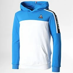 Nouveau 🔥 Sweat Capuche Enfant 2210509 Blanc de Le Coq Sportif 👍
