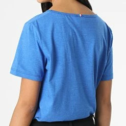 Grosses soldes 🥰 Tee 👕 Shirt Femme 2210523 Bleu Chiné de Le Coq Sportif 💯 -Comme Des Loups Soldes le coq sportif 326716 2210523 20220715T153116 04