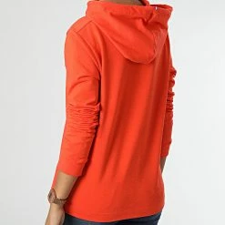 Grosses soldes 🔔 Sweat Capuche Femme 2210800 Orange de Le Coq Sportif 🔥 -Comme Des Loups Soldes le coq sportif 326730 2210800 20220713T152924 04