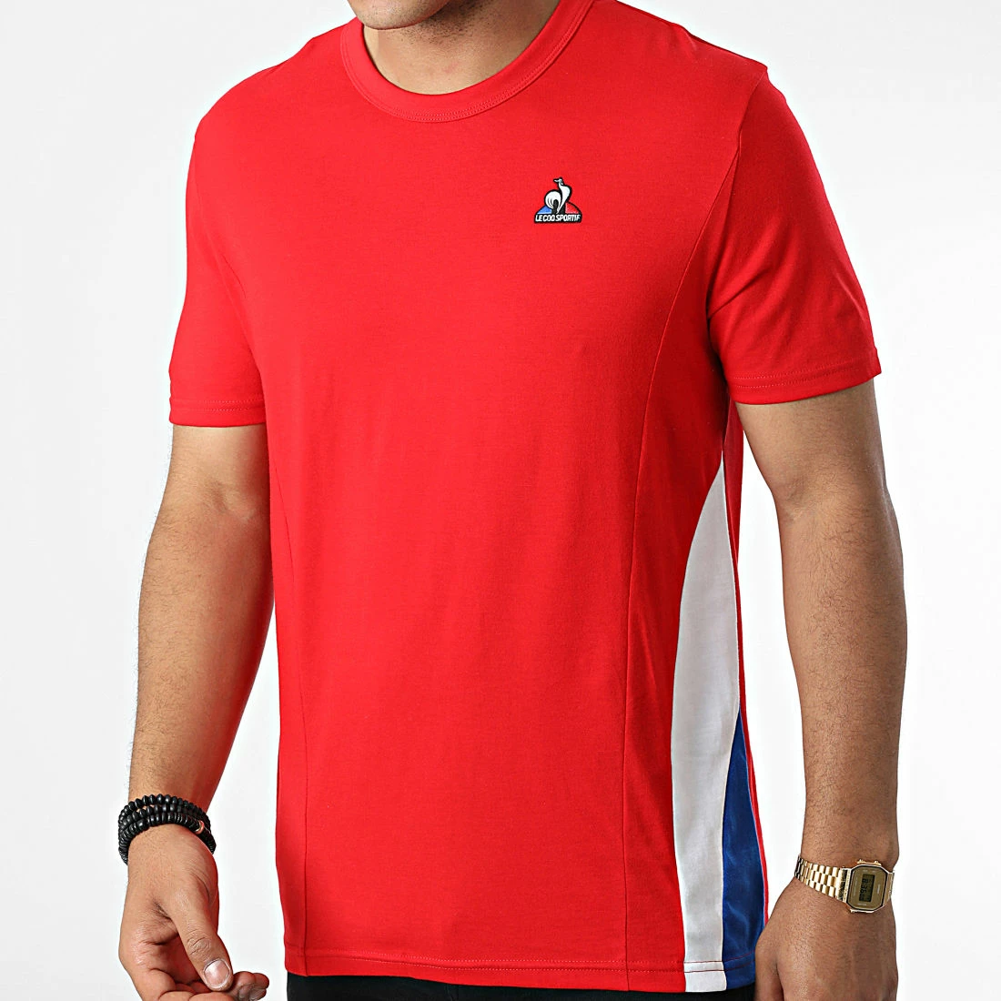 Nouveau ✔️ Tee 👚 Shirt Tricolore 2210809 Rouge de Le Coq Sportif 🧨 3 Nouveau ✔️ Tee 👚 Shirt Tricolore 2210809 Rouge de Le Coq Sportif 🧨