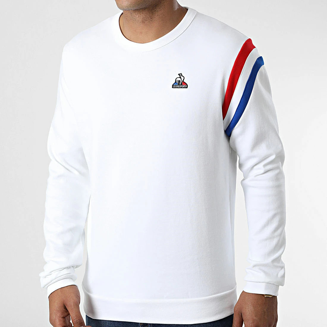 Meilleure affaire 🎁 Sweat Crewneck Tricolore 2210865 Beige de Le Coq Sportif 😀 3 Meilleure affaire 🎁 Sweat Crewneck Tricolore 2210865 Beige de Le Coq Sportif 😀