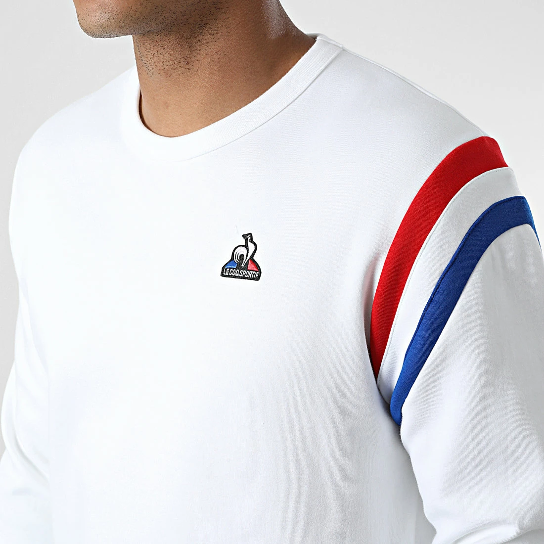 Meilleure affaire 🎁 Sweat Crewneck Tricolore 2210865 Beige de Le Coq Sportif 😀 4 Meilleure affaire 🎁 Sweat Crewneck Tricolore 2210865 Beige de Le Coq Sportif 😀 – Image 2