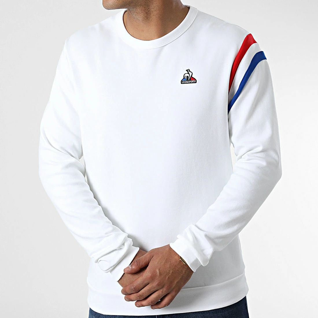 Meilleure affaire 🎁 Sweat Crewneck Tricolore 2210865 Beige de Le Coq Sportif 😀 5 Meilleure affaire 🎁 Sweat Crewneck Tricolore 2210865 Beige de Le Coq Sportif 😀 – Image 3