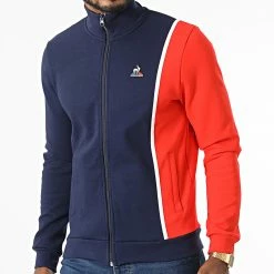 Coupon 😉 Veste Zippée Tricolore 2220290 Bleu Marine Rouge de Le Coq Sportif 🧨