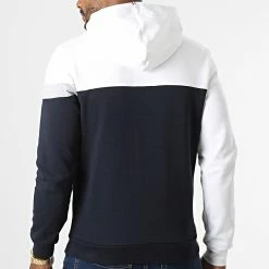 Le moins cher 👍 Sweat Zippé Capuche 2220653 Bleu Marine Blanc de Le Coq Sportif 😍 -Comme Des Loups Soldes le coq sportif 332093 2220653 20220811T155122 04