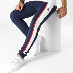 Budget 🌟 Pantalon Jogging Tricolore 2220656 Bleu Marine Blanc de Le Coq Sportif 🎉 -Comme Des Loups Soldes le coq sportif 332094 2220656 20220816T151724 03