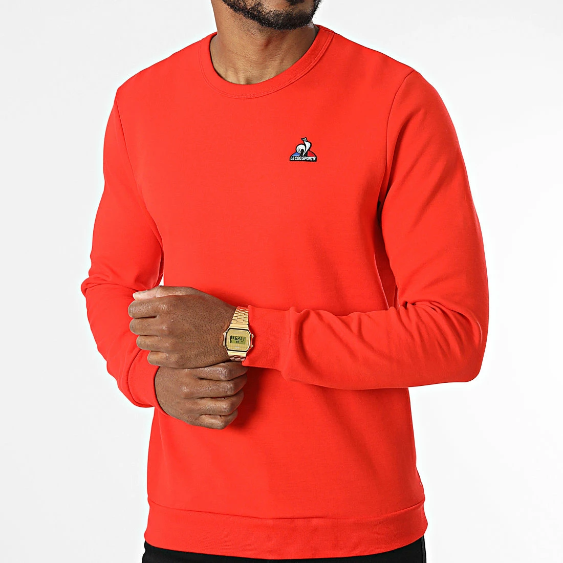 Offres ✨ Sweat Crewneck 2221037 Rouge de Le Coq Sportif 🔔 5 Offres ✨ Sweat Crewneck 2221037 Rouge de Le Coq Sportif 🔔 – Image 3